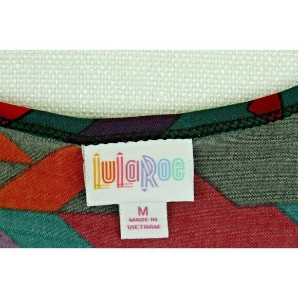 LulaRoe T-shirt  Women's Medium T-Shirt Geometric Jewel Tones - Picture 5 of 5